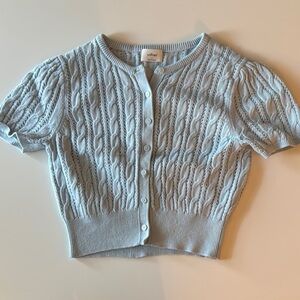 Alfred Blue Cable Knit Women's Sweater